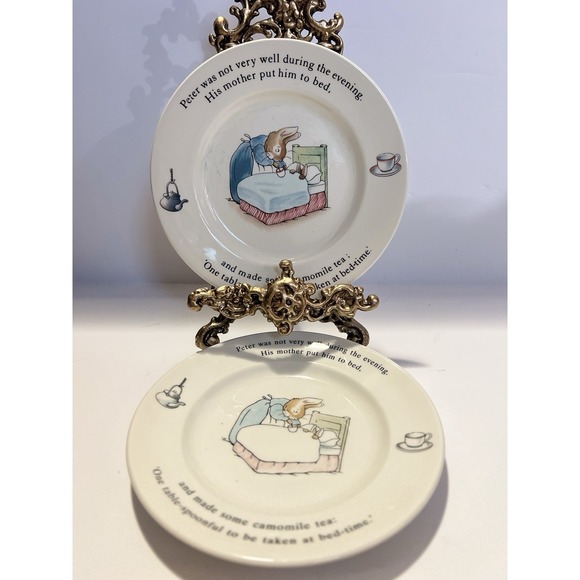Wedgwood of Etruria & Barlaston Other - VTG Wedgwood Beatrix Potter PETER RABBIT Bread/Biscuit 6-3/4 inch Plate Set of 2